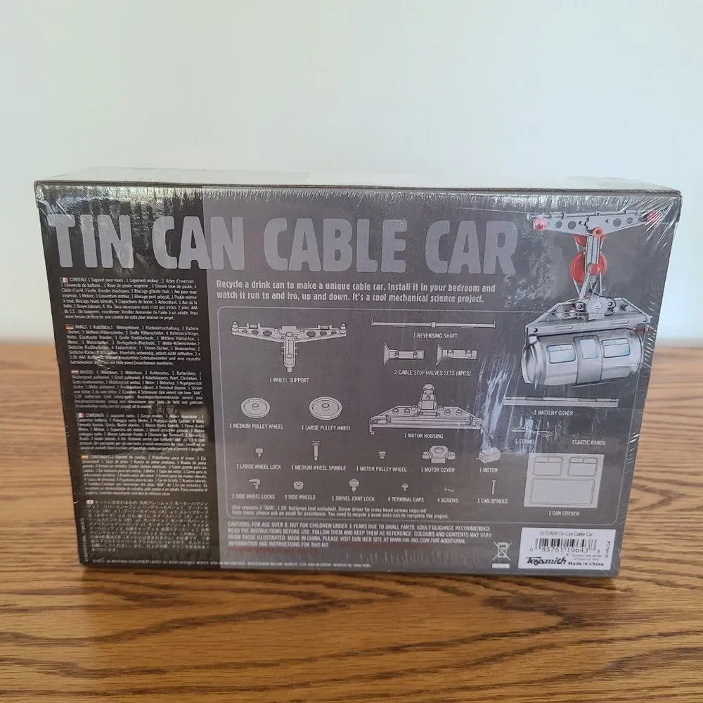 Toysmith Tin Can Cable Car Science Kit ~ Project Hobby Kids Science Mechanic Kit